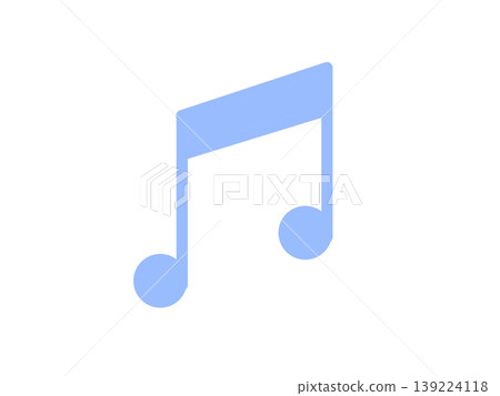 藍色簡約音符設計。 藍色簡約音符設計。 139224118