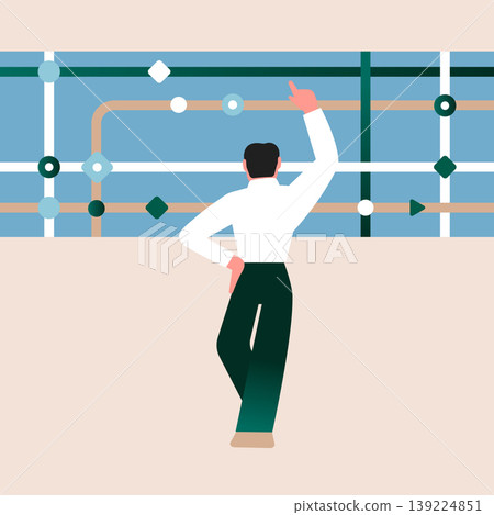 Man watching data flow 139224851