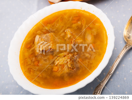 Appetizing Russian dish Shchi Appetizing Russian dish Shchi 139224869