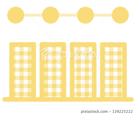 Simple line and bar graph icons, parallel, gingham check. Simple line and bar graph icons, parallel, gingham check. 139225222