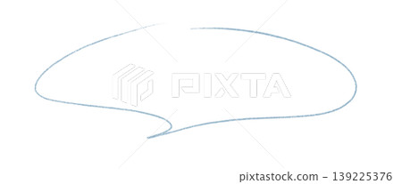 淺藍色手繪細長對話框材質；纖細的輪廓資訊框。 139225376