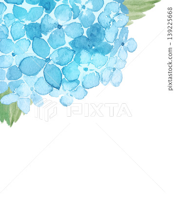 水彩繡球花畫框 水彩繡球花畫框 139225668