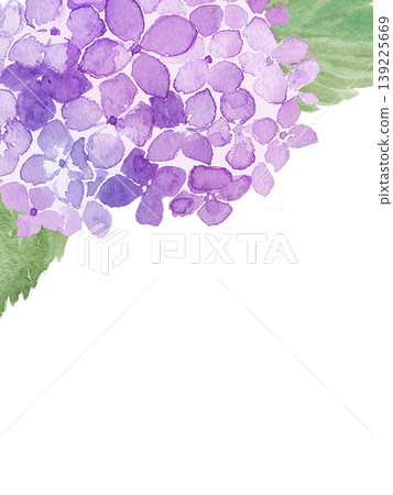 水彩繡球花畫框 水彩繡球花畫框 139225669