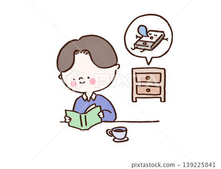 An illustration of a man putting his smartphone away in a drawer and concentrating on reading (digital detox, brain fatigue recovery) An illustration of a man putting his smartphone away in a drawer and concentrating on reading (digital detox, brain fatigue recovery) 139225841