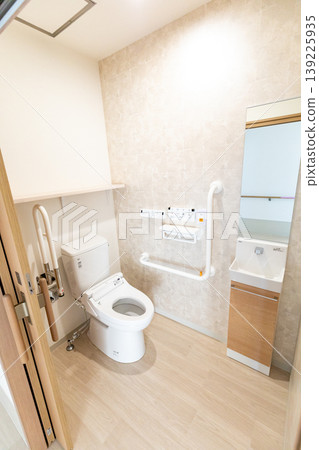 Image of a barrier-free toilet Image of a barrier-free toilet 139225935