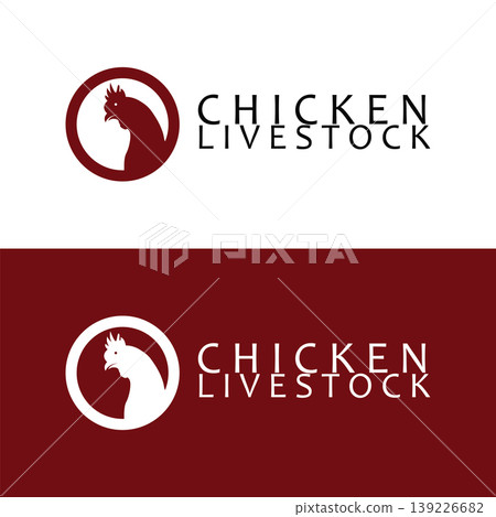 Premium rooster badge logo with professional branding style 139226682