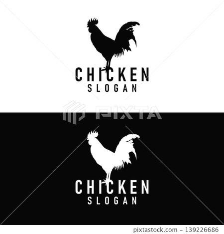 Cute chicken mascot logo friendly and attractive for food and kids brand 139226686