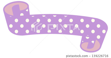 Simple and cute polka dot ribbon, purple, size 6 Simple and cute polka dot ribbon, purple, size 6 139226716