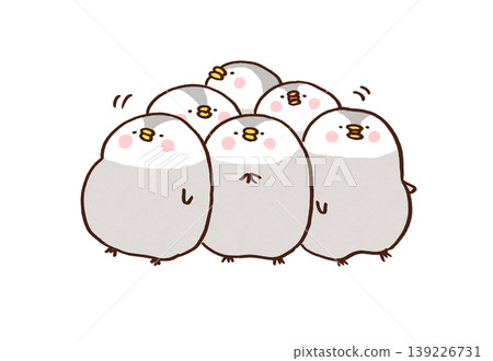 An illustration of penguin chicks huddling together to keep each other warm in the cold. An illustration of penguin chicks huddling together to keep each other warm in the cold. 139226731