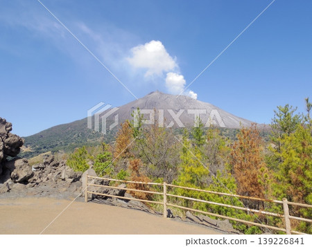 Minamidake peak as seen from the Sakurajima Arimura Lava Observatory (Kagoshima City, Kagoshima Prefecture) Minamidake peak as seen from the Sakurajima Arimura Lava Observatory (Kagoshima City, Kagoshima Prefecture) 139226841