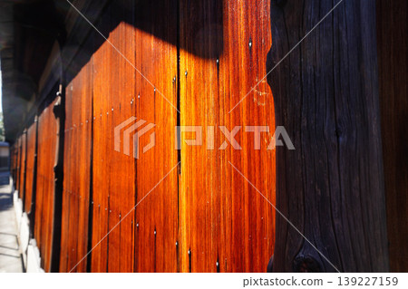 Wooden fence of an old house in Kyoto Wooden fence of an old house in Kyoto 139227159