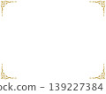 Antique design corner frame / corner / gold / star / illustration / material 139227384