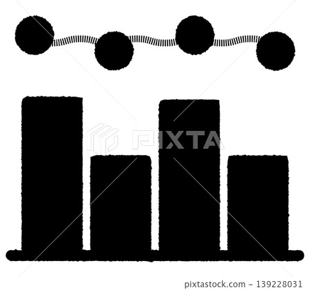 簡單的線條和長條圖圖標,單色調,不均勻。 簡單的線條和長條圖圖標,單色調,不均勻。 139228031