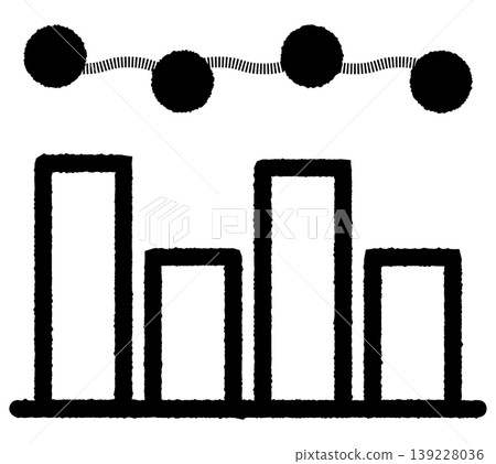 簡單的線條和長條圖圖標,單色調,不均勻。 簡單的線條和長條圖圖標,單色調,不均勻。 139228036