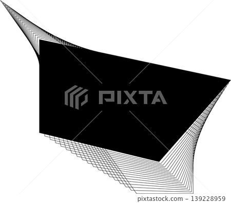 Square frame with flowing line blending for badges, logo, tag Square frame with flowing line blending for badges, logo, tag 139228959
