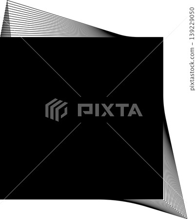 Square frame with flowing line blending for badges, logo, tag Square frame with flowing line blending for badges, logo, tag 139229050