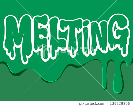 Green Melting Typography Vector Illustration with Dripping Liquid Effect Green Melting Typography Vector Illustration with Dripping Liquid Effect 139229806