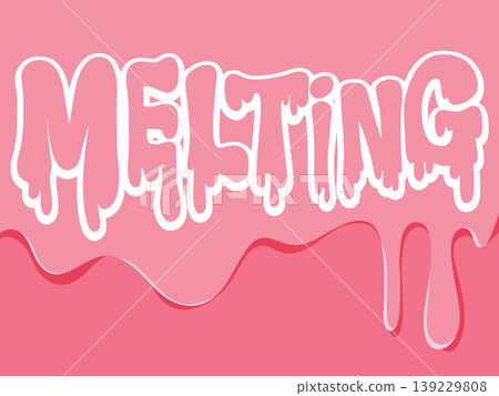 Stylized Pink Melting Text Design with Liquid Drips and Bubble Letters Stylized Pink Melting Text Design with Liquid Drips and Bubble Letters 139229808