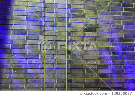 Illuminated brick wall Illuminated brick wall 139230087
