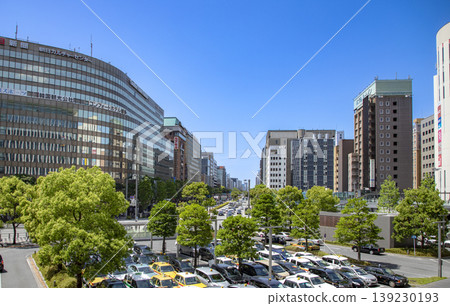 Daibakudori Street as seen from JR Kyushu Hakata Station in Fukuoka Prefecture 139230193
