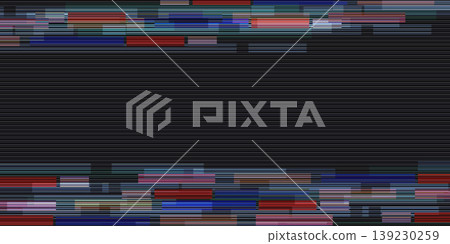 Television noise. Glitch background. TV static noise texture. Pixelated television screen backdrop . Vector illustration. 139230259