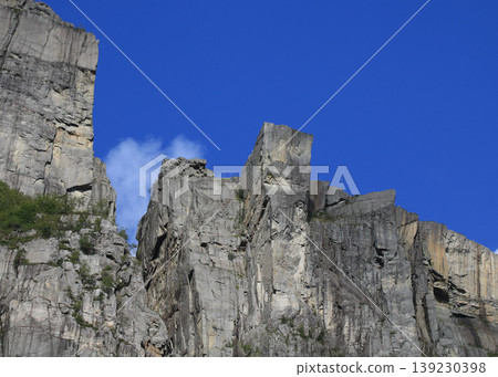 Pulpit Rock Preikestolen seen from Lysefjord, Norway. Pulpit Rock Preikestolen seen from Lysefjord, Norway. 139230398