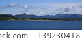 North Sea, green meadows and mountains in Rogaland, Norway. 139230418