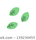 A picture book-like illustration of leaves 139230455