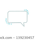 Rounded corner light blue dot speech bubble 139230457