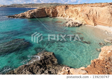 Crystal clear waters of Comino Island, Malta Crystal clear waters of Comino Island, Malta 139230747