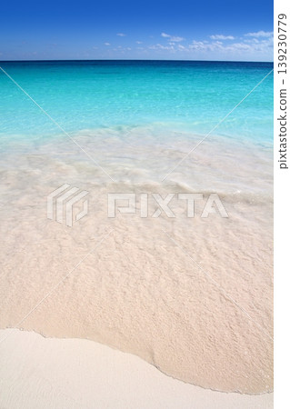 Caribbean sea turquoise white sand beach Caribbean sea turquoise white sand beach 139230779
