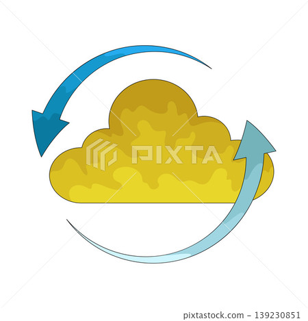 Illustration of cloud sync Illustration of cloud sync 139230851