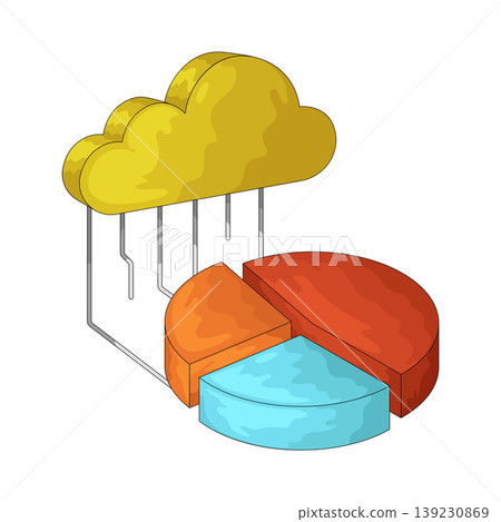 Illustration of cloud chart Illustration of cloud chart 139230869