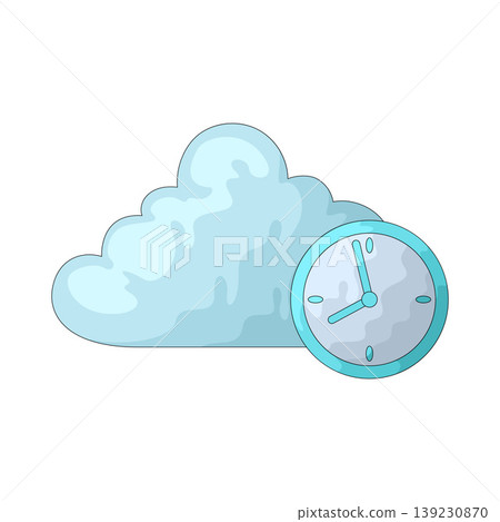 Illustration of cloud history Illustration of cloud history 139230870