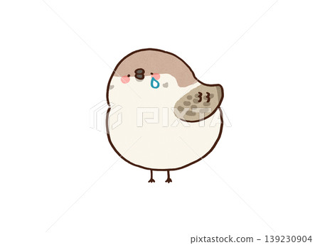 An illustration of a sparrow shedding tears (a metaphor for sparrow tears and small gains). An illustration of a sparrow shedding tears (a metaphor for sparrow tears and small gains). 139230904