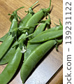 Peas harvested from a home garden 139231122