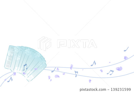 藍色手風琴框架 藍色手風琴框架 139231599