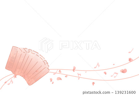 Pink accordion frame 139231600