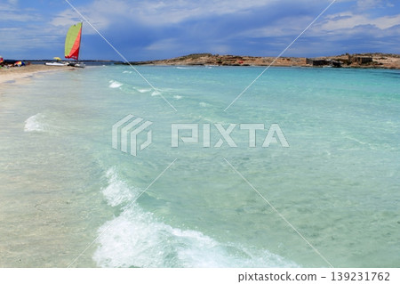 Illetes Formentera beach turquoise mediterranean Illetes Formentera beach turquoise mediterranean 139231762