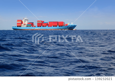 sea cargo merchant ship sailing blue ocean sea cargo merchant ship sailing blue ocean 139232021