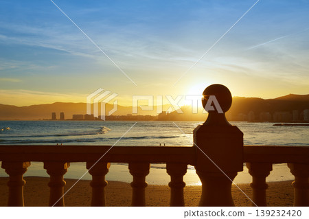 Cullera Playa los Olivos beach sunset in Valencia Cullera Playa los Olivos beach sunset in Valencia 139232420