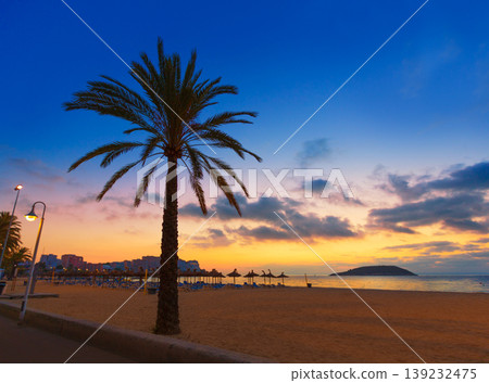 Mallorca sunrise in Magaluf Palmanova beach Mallorca sunrise in Magaluf Palmanova beach 139232475