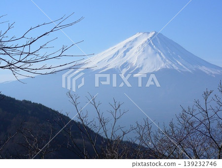 從山梨縣河口湖町的御坂峠眺望富士山。 從山梨縣河口湖町的御坂峠眺望富士山。 139232746