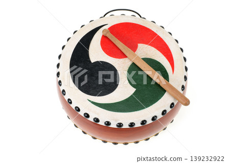 An old toy drum made of genuine leather. An old toy drum made of genuine leather. 139232922