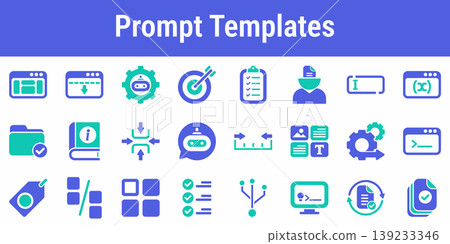 Prompt Template Builder Interface Set Prompt Template Builder Interface Set 139233346