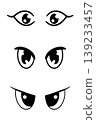 Cartoon eyes hand drawn for character, facial expression and illustration 139233457