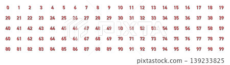 Set of shaded decorative numbers Set of shaded decorative numbers 139233825