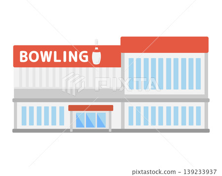 Bowling alley building illustration Bowling alley building illustration 139233937