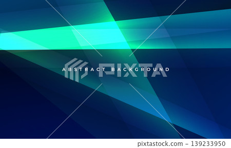 Vibrant teal geometric gradient background, layered translucent diagonal ribbons, soft glow, deep navy contrast, modern minimal composition, studio lighting, subtle texture, suitable as futuristic 139233950