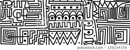 Tribal geometric patterns. Tribal geometric patterns. 139234156